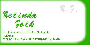 melinda folk business card